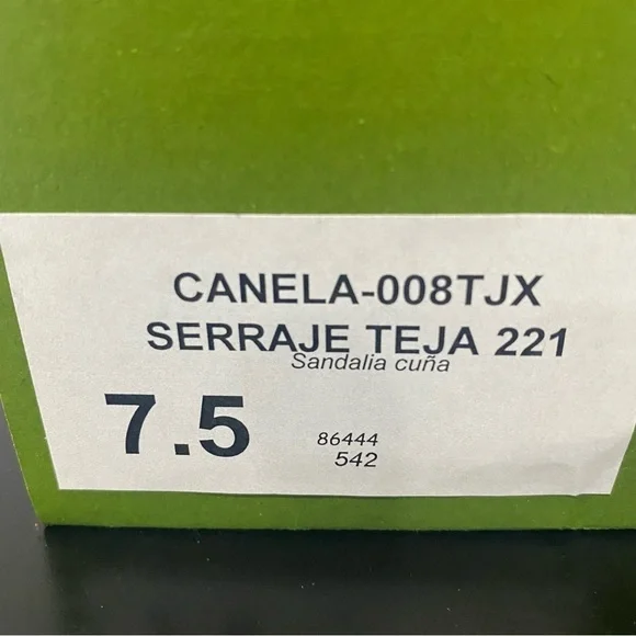 YOKONO Women’s Canela Suede Cross Band Padded Wedge Sandals Brick Size 7.5 - Picture 5 of 6